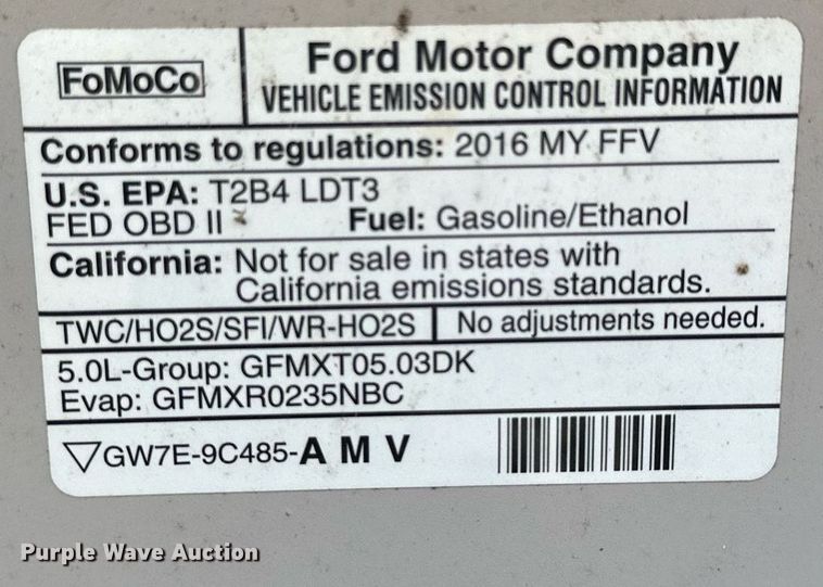 image for item OK9159 2016 Ford F150  SuperCab pickup truck