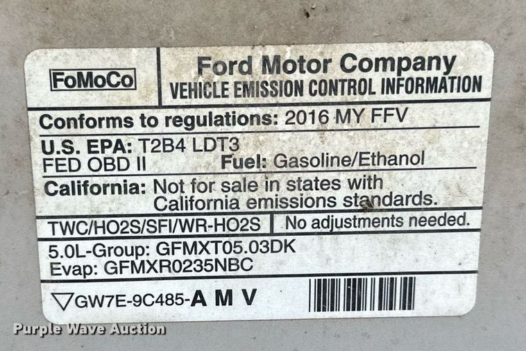 image for item OK9161 2016 Ford F150 SuperCab  Pickup