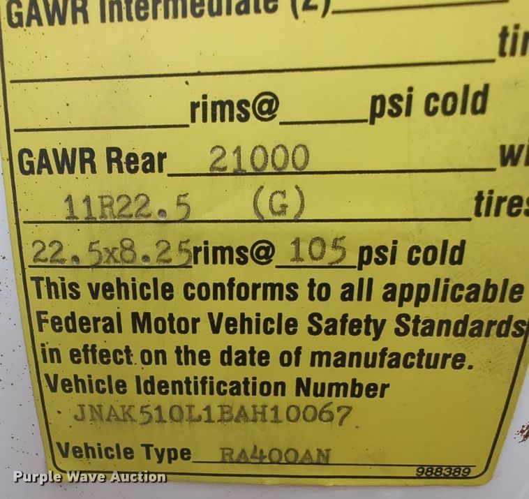 image for item OL9102 2011 UD Nissan 3300  pothole patcher truck