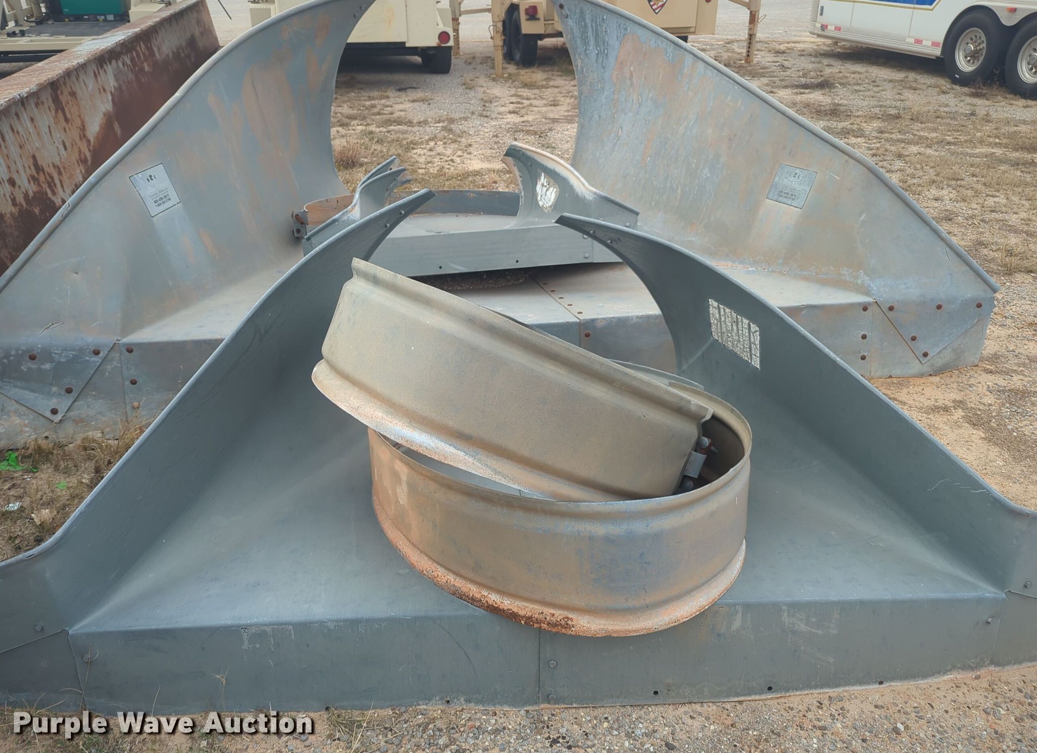 (3) Dub Ross galvanized tin horn culvert end caps in Oklahoma City, OK