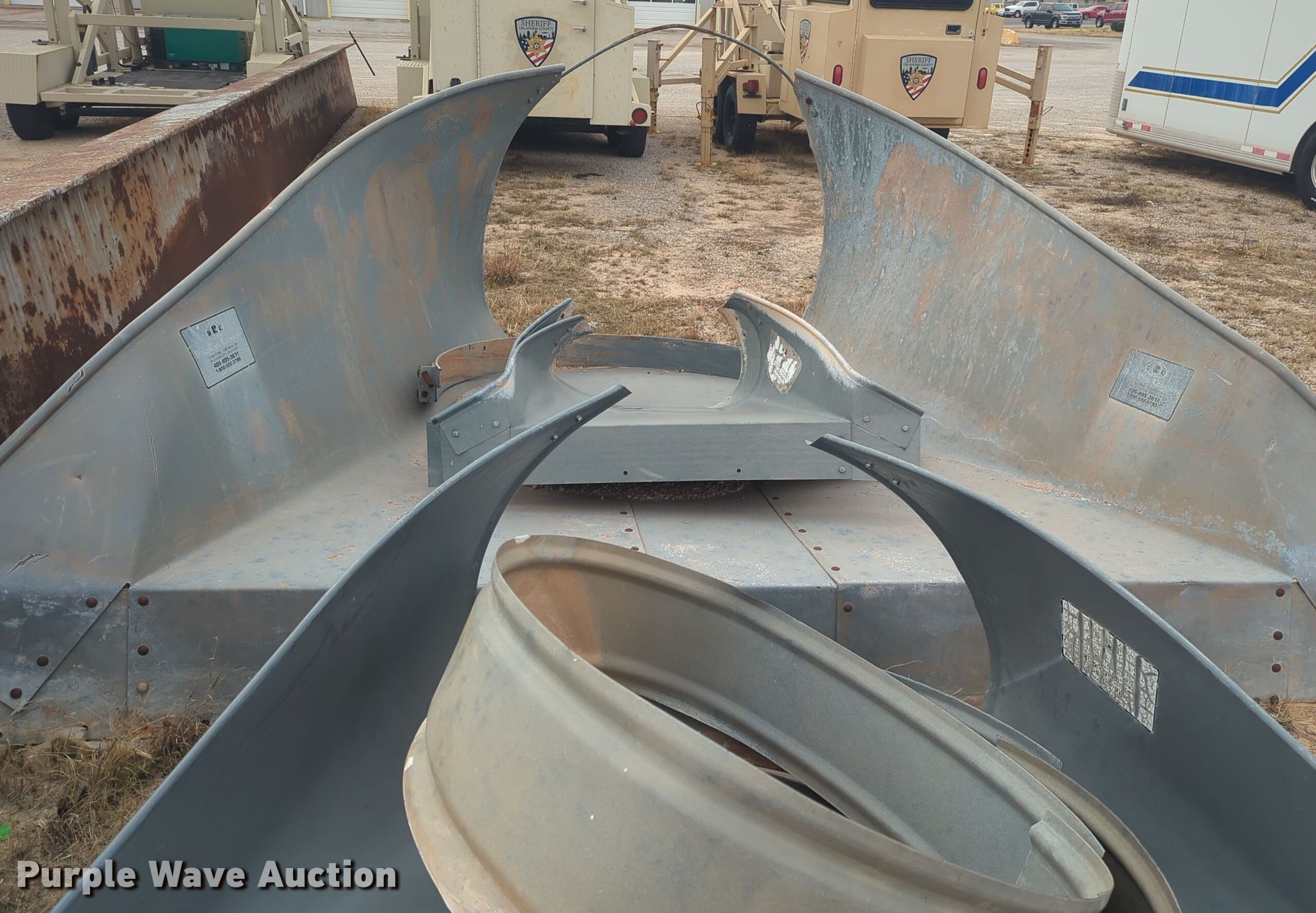 (3) Dub Ross galvanized tin horn culvert end caps in Oklahoma City, OK