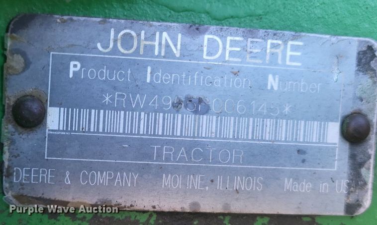 image for item DK1165 1990 John Deere 4955  MFWD tractor