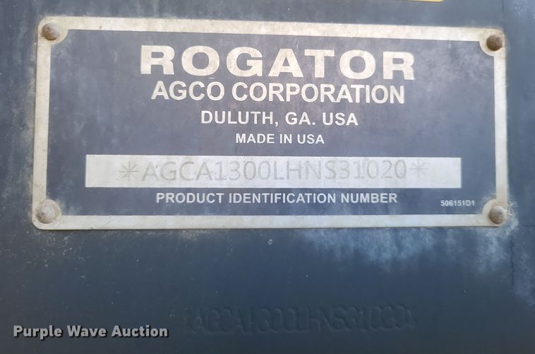 image for item DK1169 RoGator RG1300B  sprayer