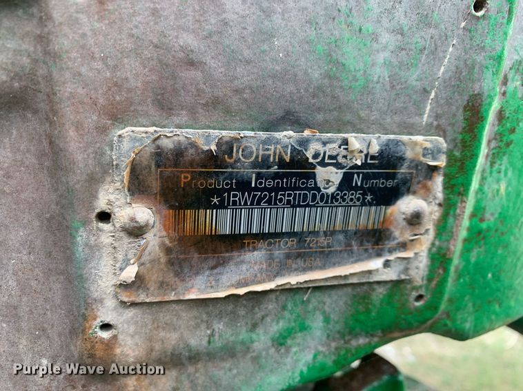 image for item DP8733 2013 John Deere 7215R MFWD tractor