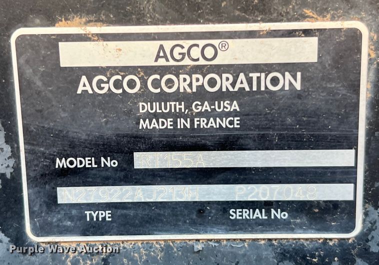 image for item DQ2296 2005 AGCO RT155A  MFWD tractor