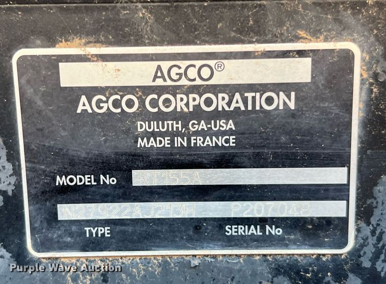 image for item DQ2296 2005 AGCO RT155A  MFWD tractor