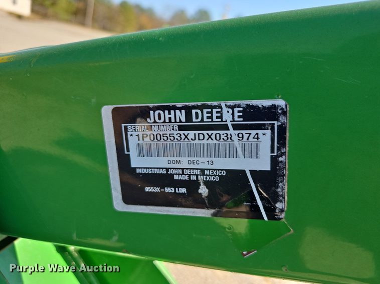 image for item DR3434 John Deere 553  front loader with bucket