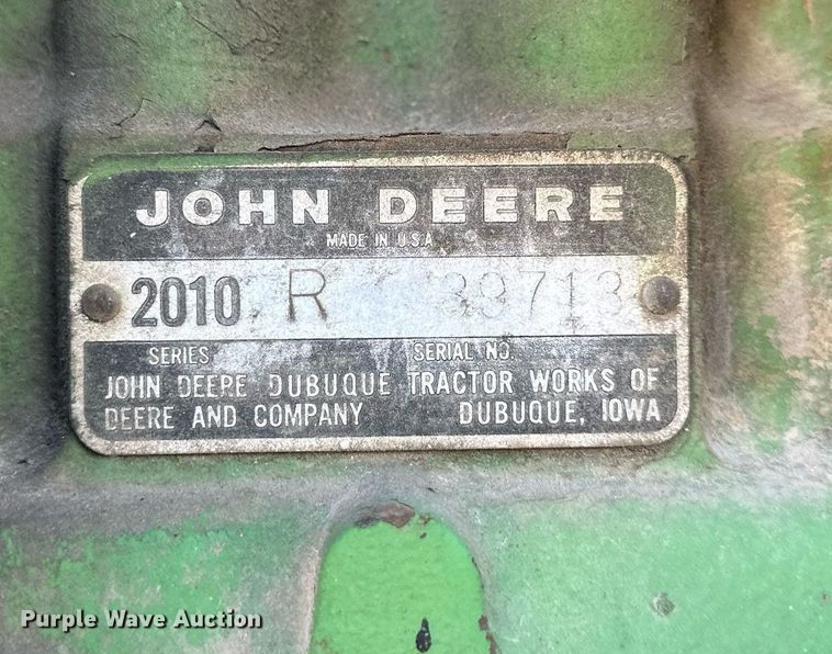 image for item NL9104 1963 John Deere 2010  tractor