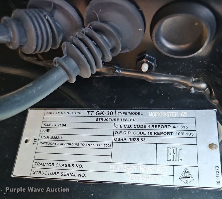 image for item NP9117 New Holland Workmaster 65  MFWD tractor