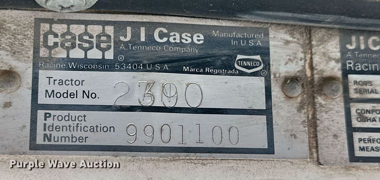 image for item OK9149 1980 Case 2390  tractor