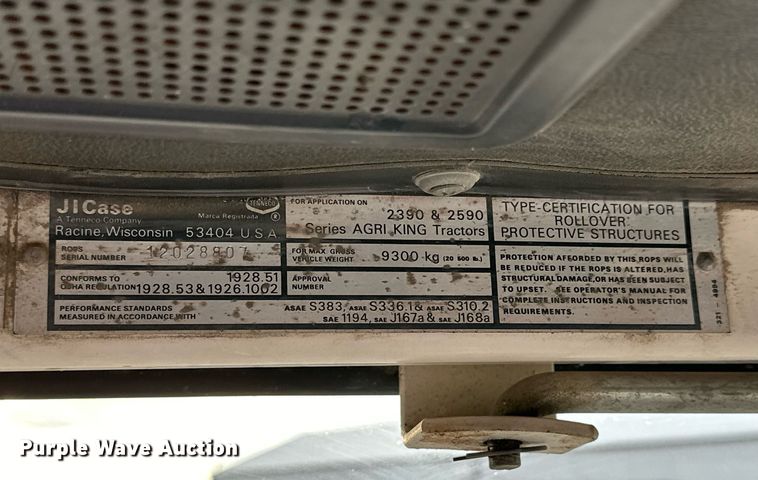 image for item OK9149 1980 Case 2390  tractor