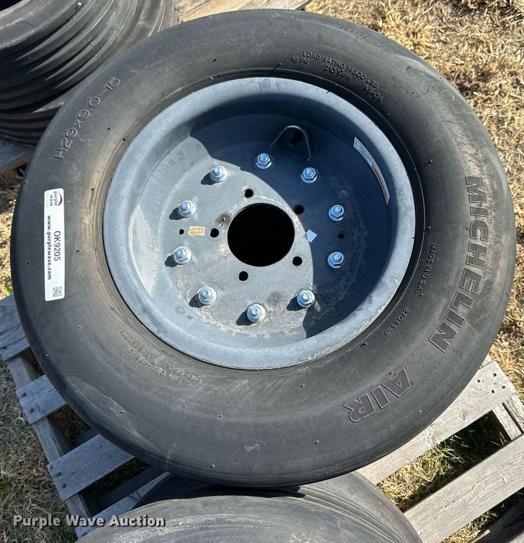 image for item OK9205 (6) Michelin H29x9.0-15 wheels and tires