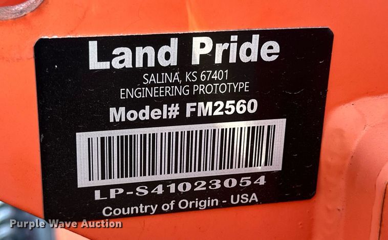 image for item OK9282 Land Pride FM2560  flail mower