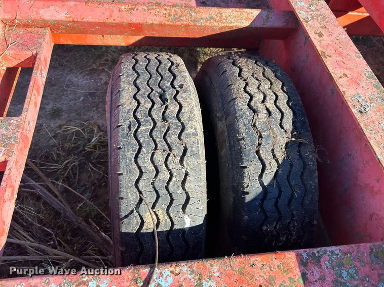 image for item OM9192 Shop built  windrower trailer