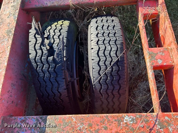 image for item OM9192 Shop built  windrower trailer