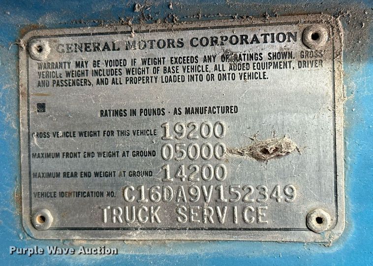 image for item JE9437 1979 Chevrolet C60  flatbed truck