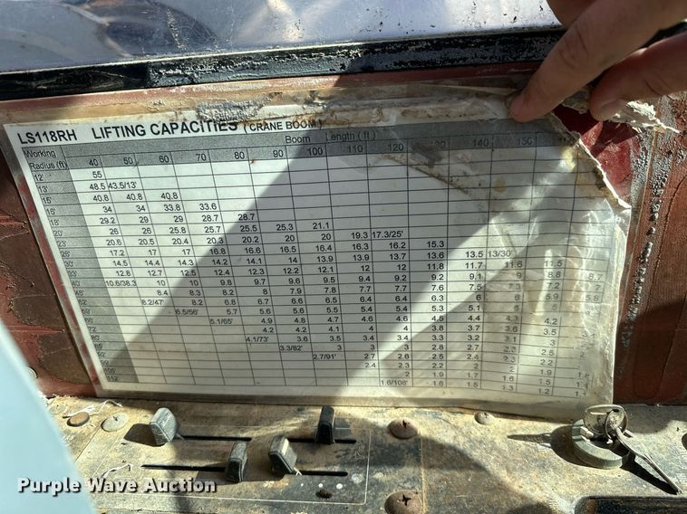 image for item JE9447 1991 Sumitomo LS 118RH  crane