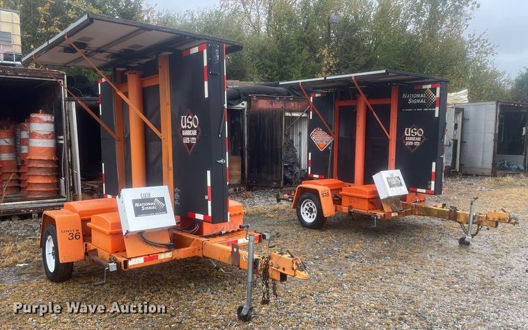 image for item JE9464 (2) National Signal VU Pointe 15429 message board trailers