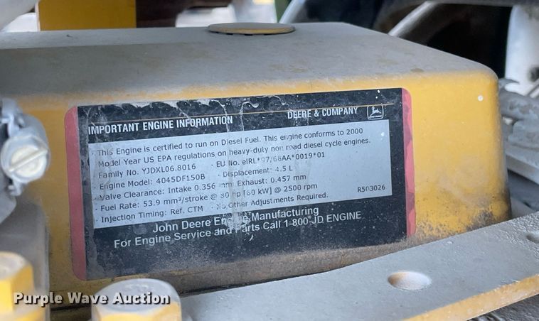 image for item JE9488 2000 Sullair 185  air compressor