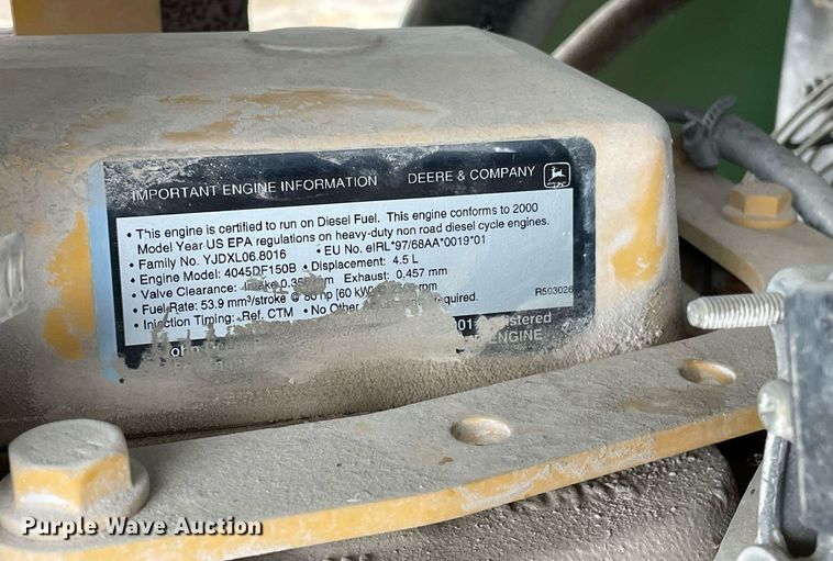 image for item JE9490 Sullair 185  air compressor