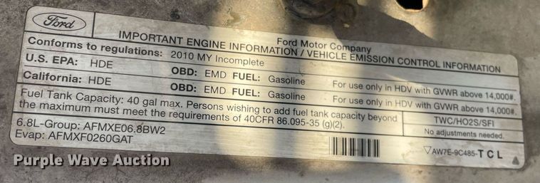 image for item DP0235 2010 Ford F550  box truck