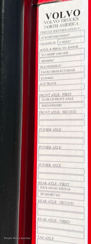 image for item DQ2224 2019 Volvo VN Series  semi truck