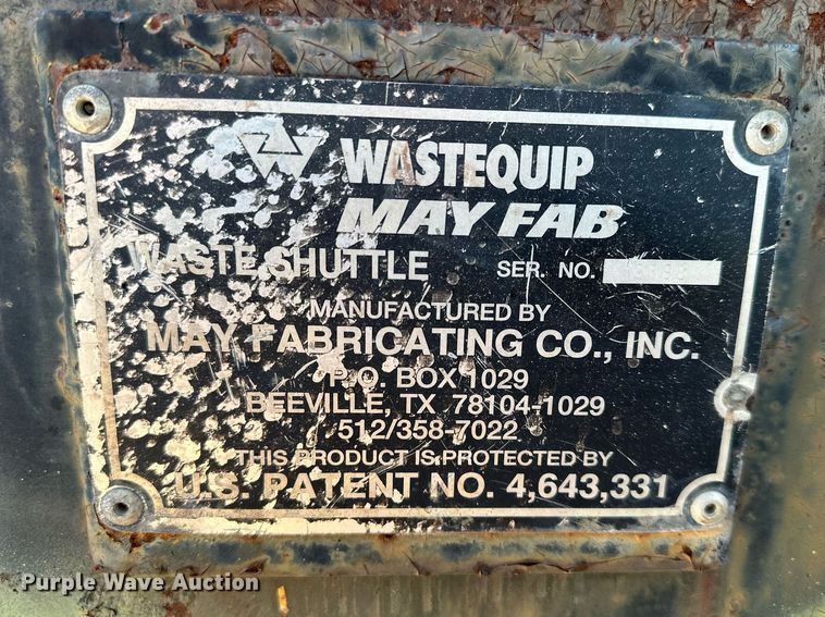 image for item DW2931 Wastequip Waste Shuttle  liquid roll-off container