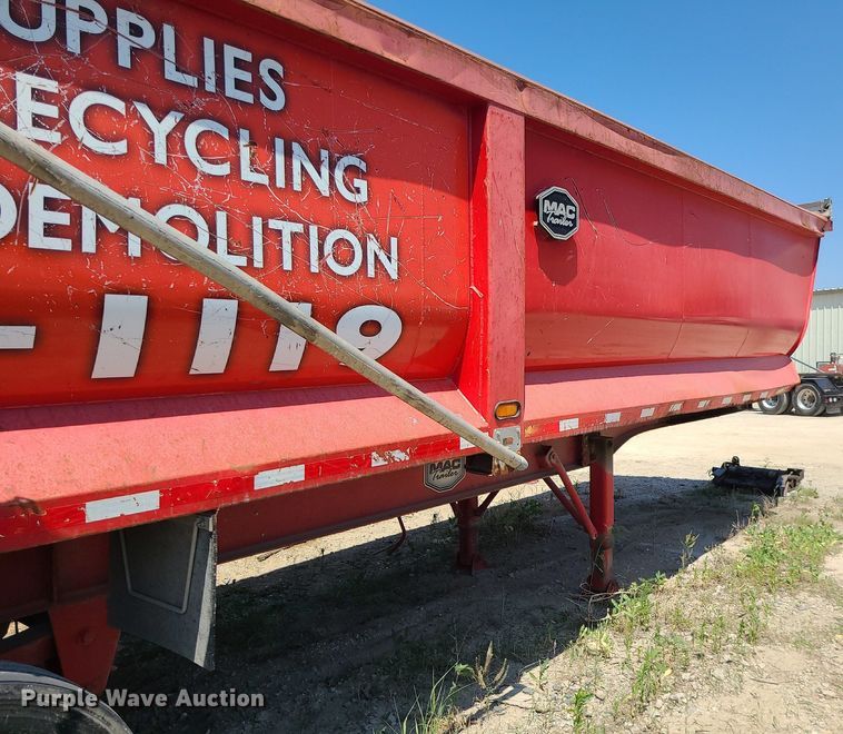 image for item MO9903 2012 MAC end dump trailer