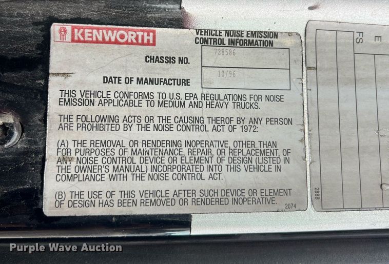 image for item NI9129 1997 Kenworth T2000  fuel truck