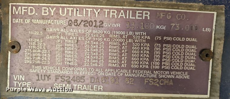 image for item NP9063 2013 Utility Trailer  flatbed trailer