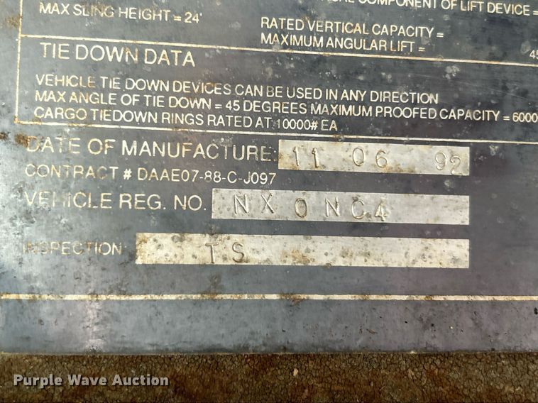 image for item NR9313 1992 Dynaweld  flatbed trailer