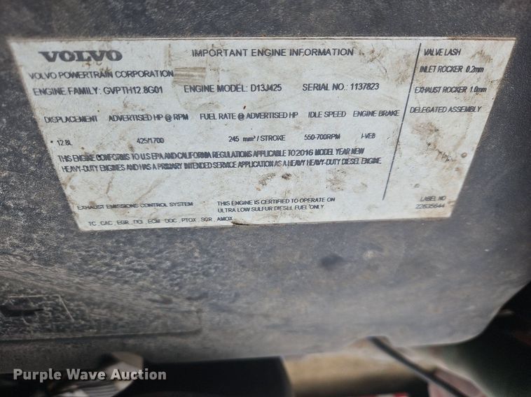 image for item NZ9038 2017 Volvo VNL  semi truck