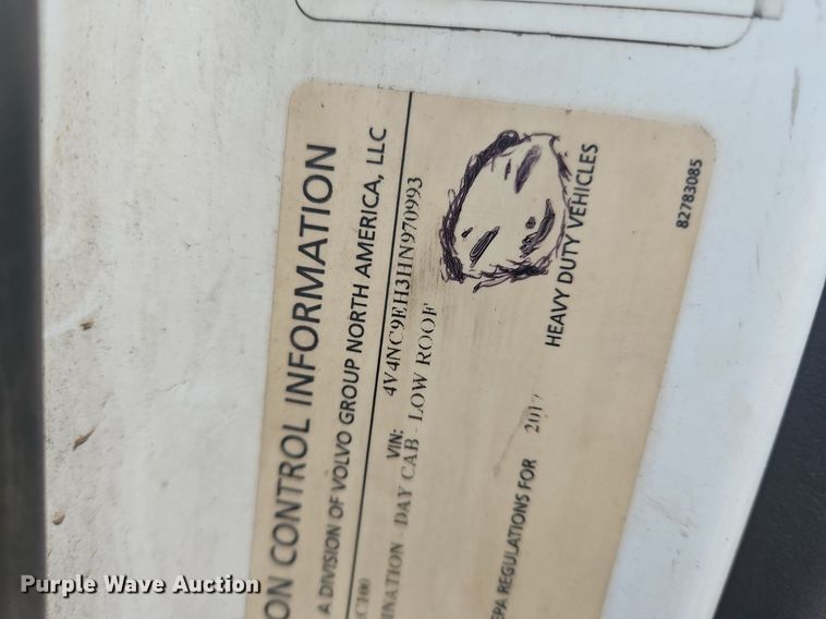 image for item NZ9038 2017 Volvo VNL  semi truck