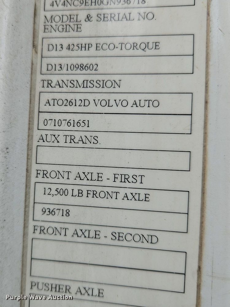 image for item NZ9039 2016 Volvo VNL  semi truck