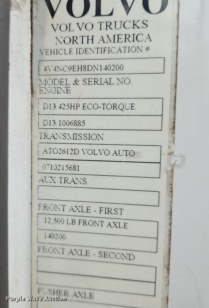 image for item NZ9040 2013 Volvo VNL  semi truck