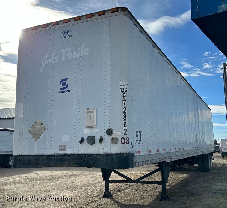 image for item OK9144 2001 Hyundai VI2530152JSA  dry van trailer