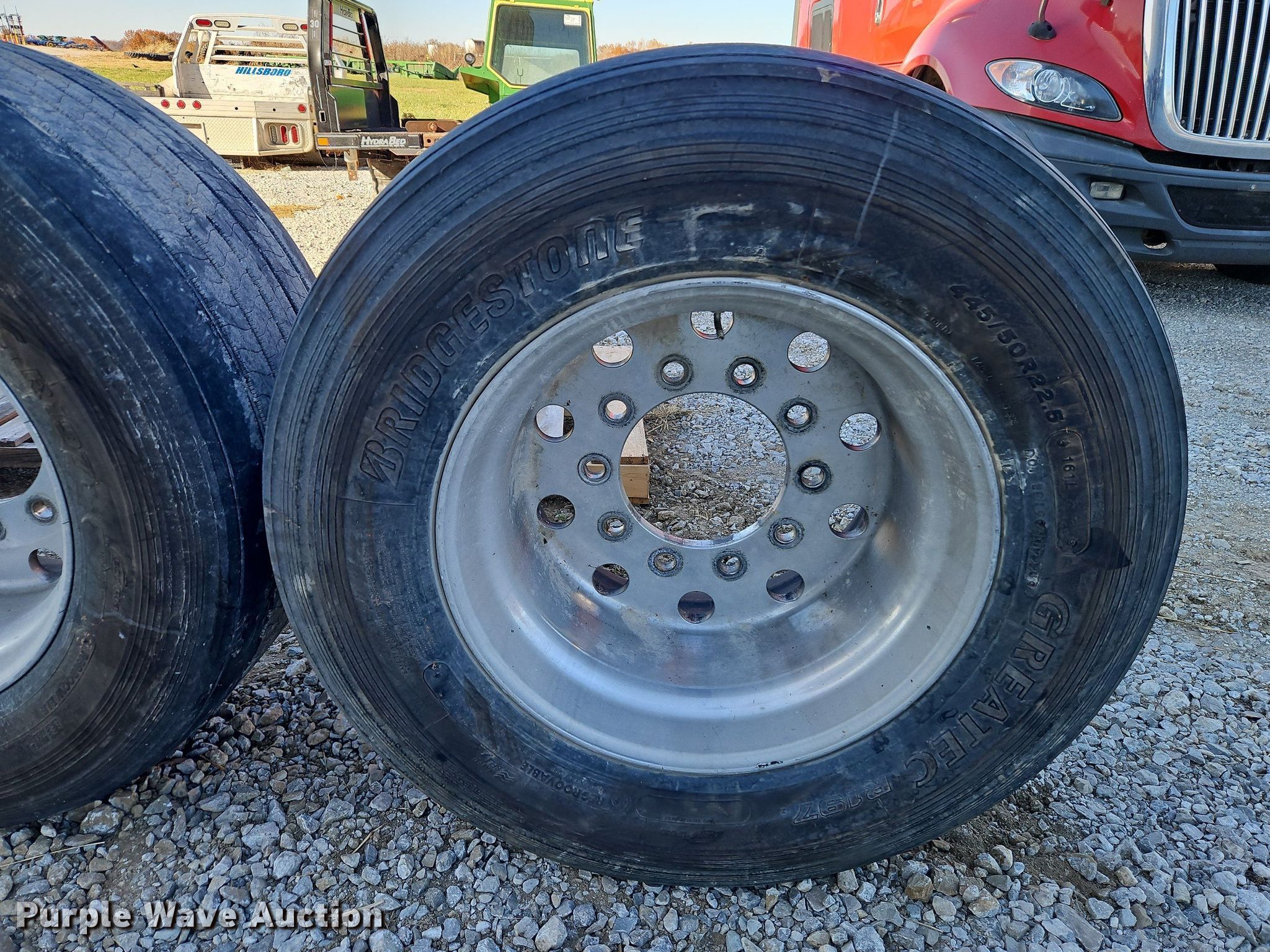 (4) Bridgestone Greatec tires and wheels in Mound City, KS Item LB9592 for sale Purple Wave