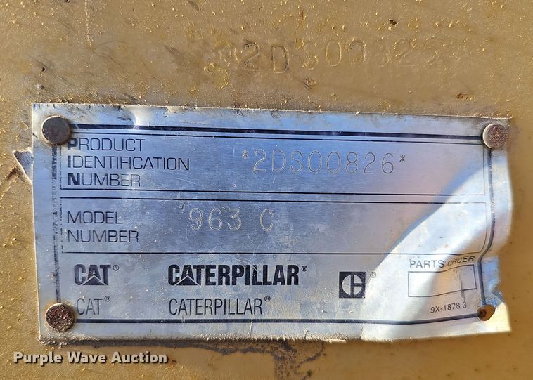 image for item DQ8479 2000 Caterpillar 963C track loader
