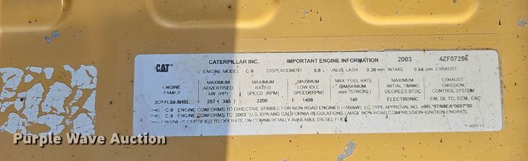 image for item DQ8481 2003 Caterpillar 330C excavator