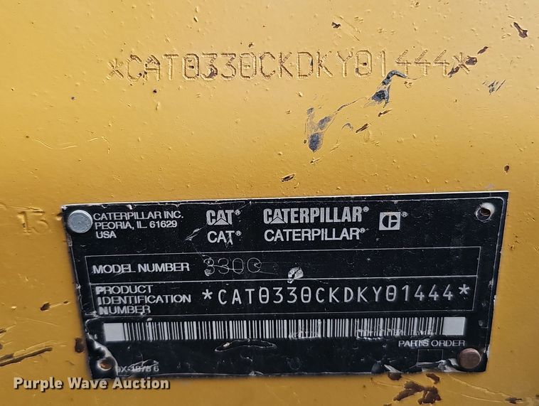 image for item DQ8481 2003 Caterpillar 330C excavator