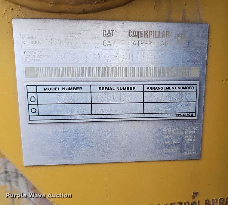 image for item DQ8486 2008 Caterpillar 953D track loader