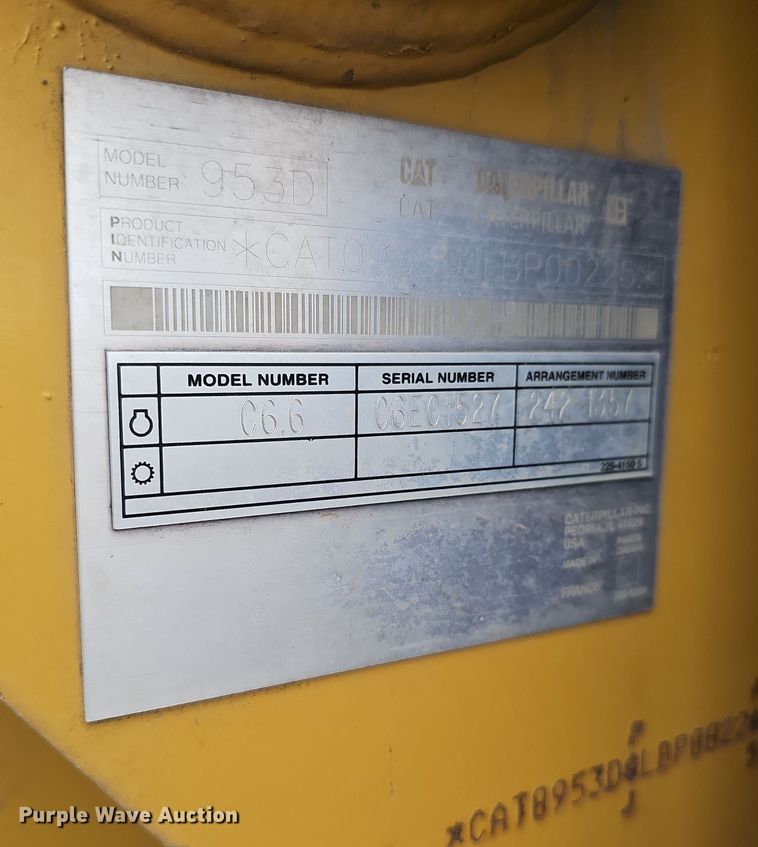 image for item DQ8486 2008 Caterpillar 953D track loader