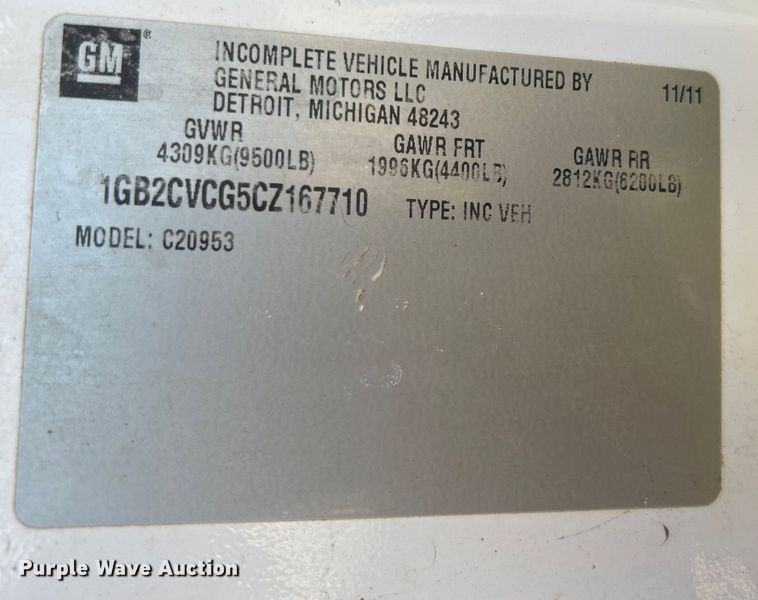 image for item DJ6488 2011 Chevrolet Silverado 2500HD  Ext. Cab utility bed pickup truck