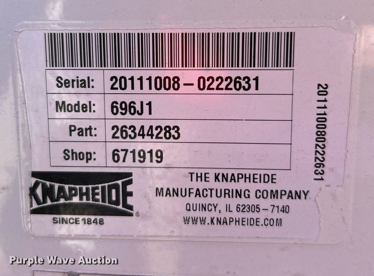 image for item DJ6489 2012 Chevrolet Silverado 2500HD  Ext. Cab utility bed pickup truck