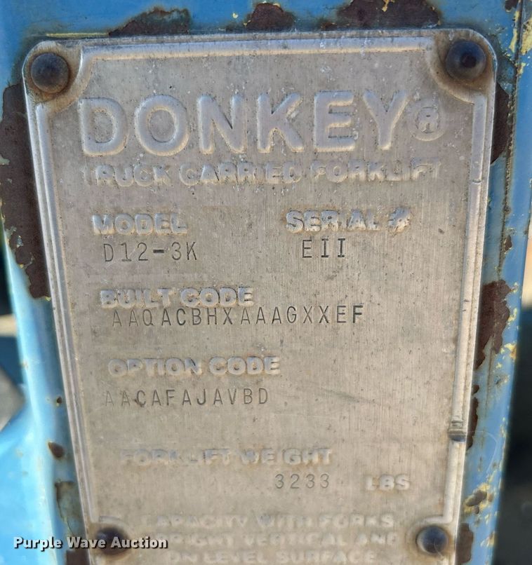 image for item DJ6494 Donkey D12-3K  forklift