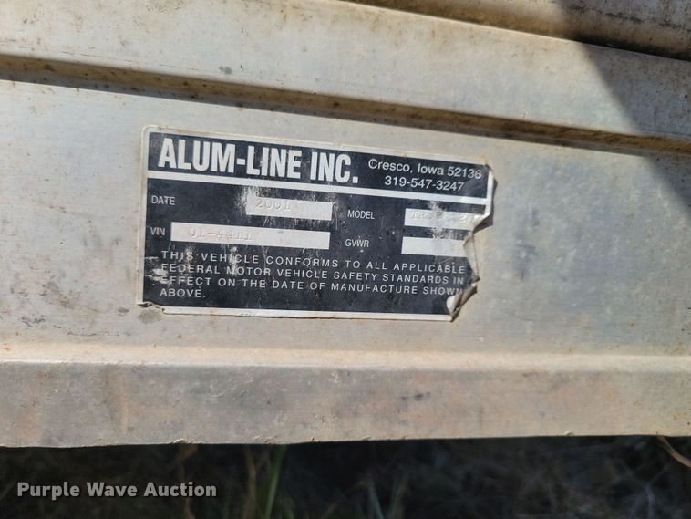 image for item DL7745 2001 Alum-Line Inc.  utility bed