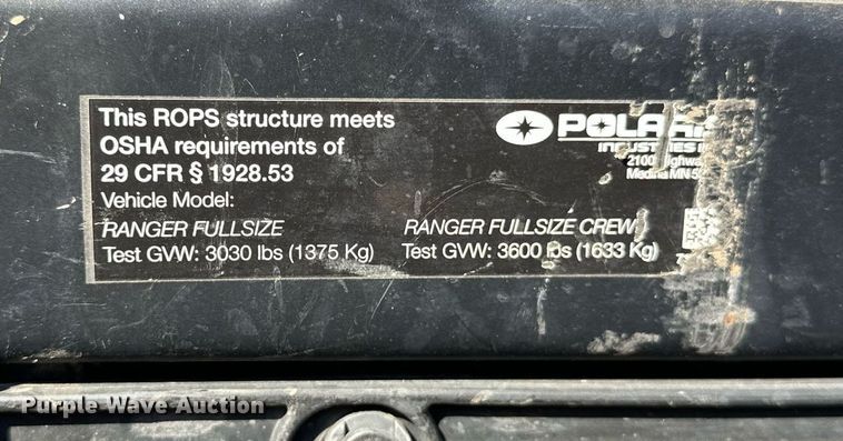 image for item DP3213 2015 Polaris Ranger XP  utility vehicle