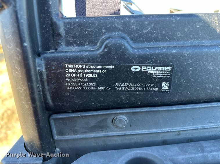 image for item DP3215 2019 Polaris Ranger 1000XP  utility vehicle