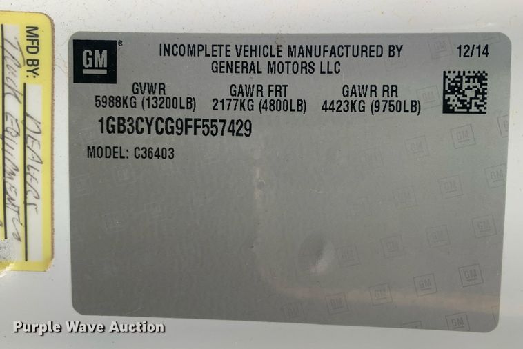 image for item DP8748 2015 Chevrolet Silverado 3500HD  flatbed pickup truck