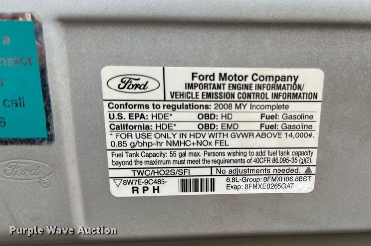 image for item DQ1525 2008 Ford E450 Super Duty  shuttle bus